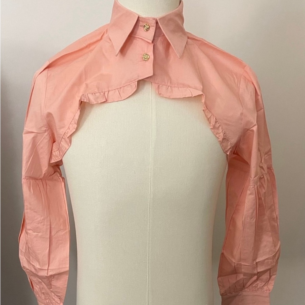 Cropped collared shirt